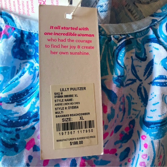 LILLY PULITZER Amerie Linen Midi Dress - Picture 13 of 13
